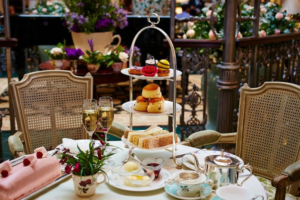 Traditional hotel afternoon tea