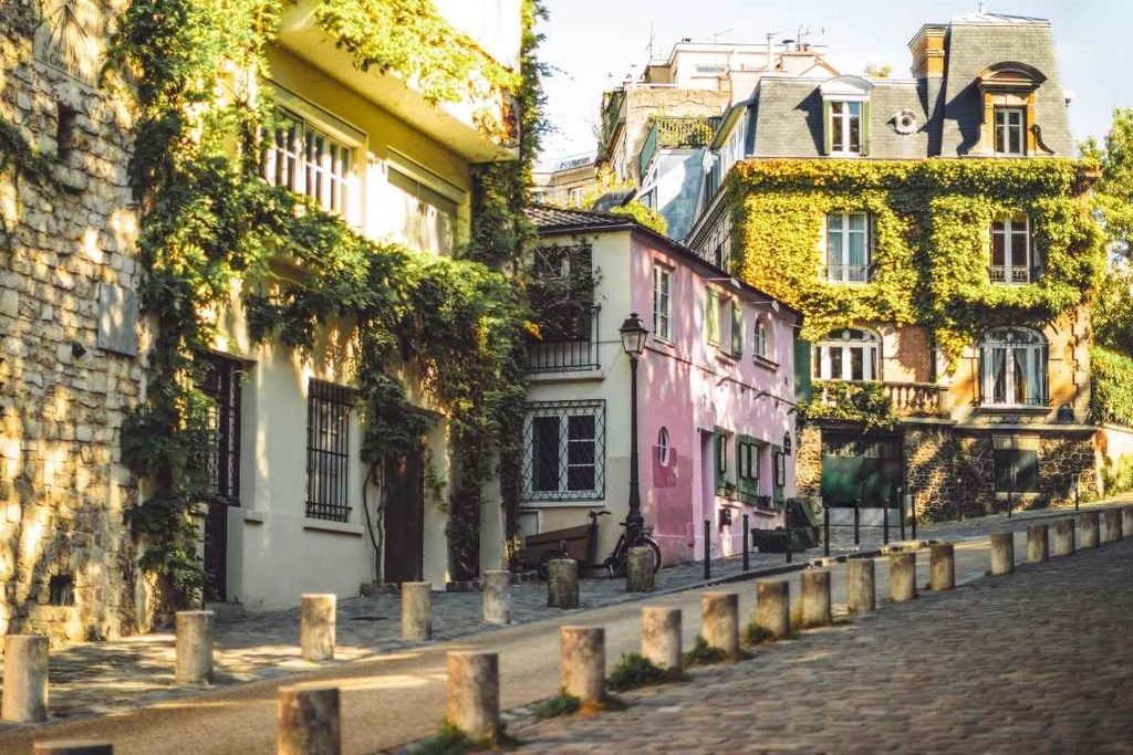 Montmartre: hillside streets and a different view of Paris